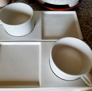 West Elm set of Tray and bowl Dishes